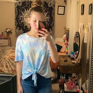 Blue tie dye t-shirt